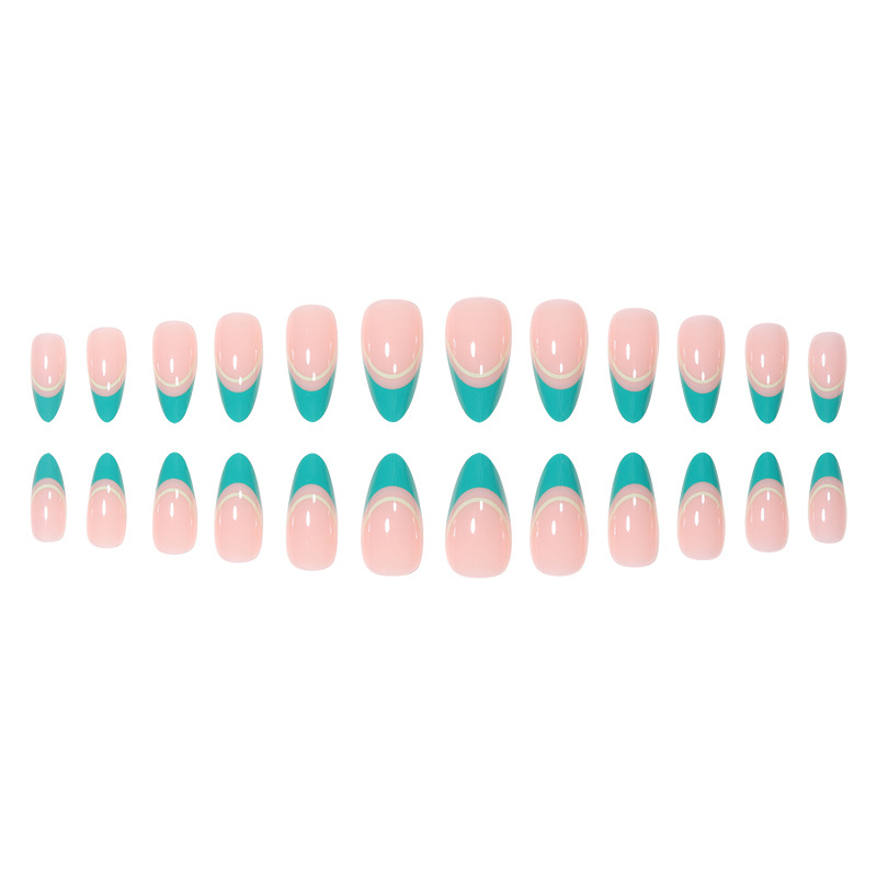 Green minimalist French wearing armor with French edging, European and American style almond armor