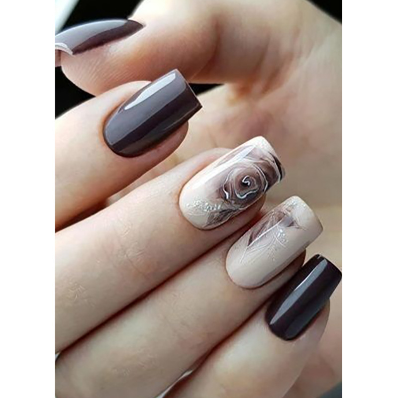 Wearable nail polish car cherry color flower pure desire nail patch detachable wearing nail hot girl nail patch