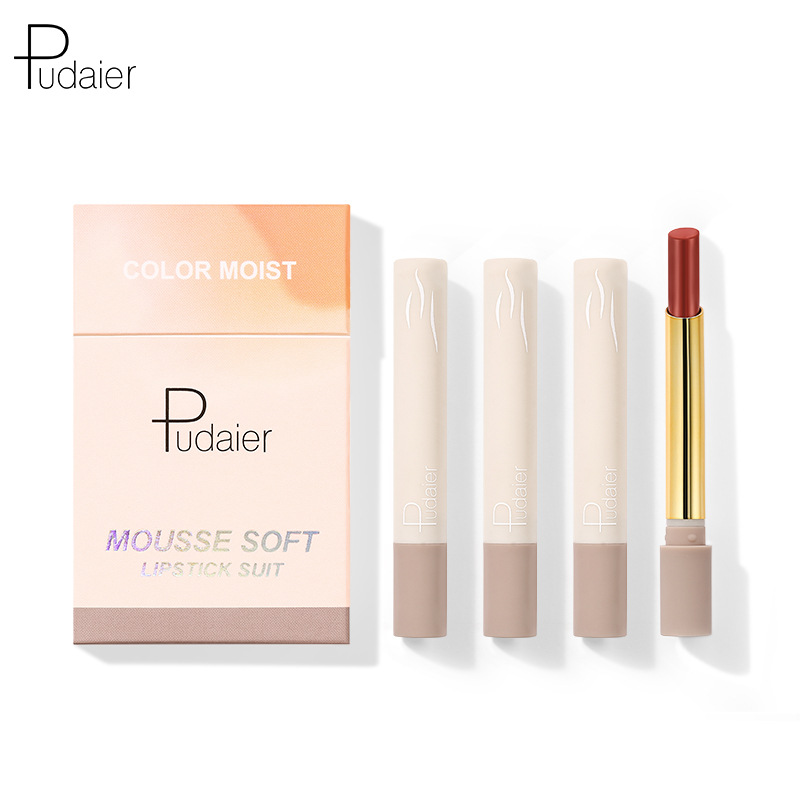 Silk Soft Small Smoke Tube Lipstick Set Matte Soft Mist Portable Water Moisturizing and Non drying Lipstick