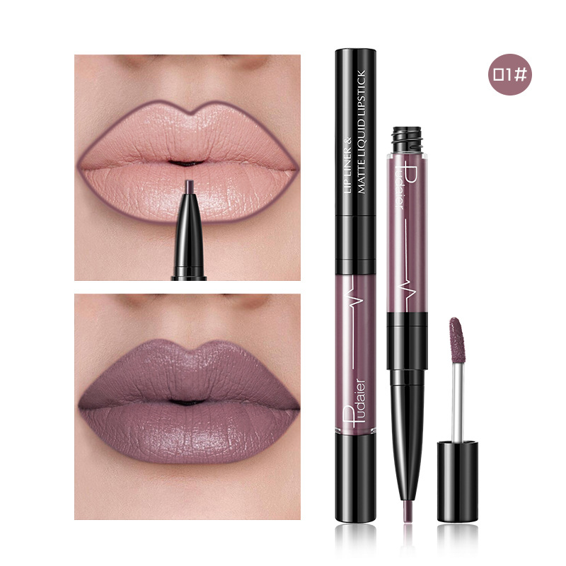 Mist matte double head lip gloss, non halo staining, non staining cup, two in one double head lip gloss pen, lipstick