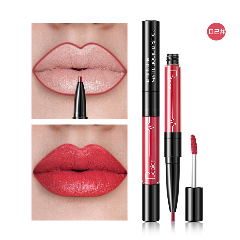 Mist matte double head lip gloss, non halo staining, non staining cup, two in one double head lip gloss pen, lipstick