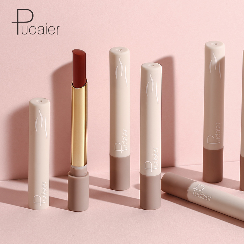 Makeup Pudaier 16 Color Silky Soft Small Smoke Tube Lipstick Matte Soft Mist Lip Glaze Lipstick Lipstick