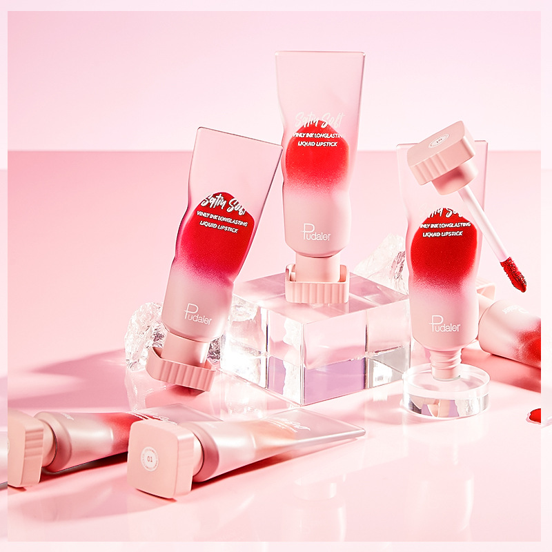 Makeup Pudaier 8 Pack Pearlescent Lip Color Mirror Water Glaze Lip Glaze Liquid Lipstick Paint Gloss Lip Honey