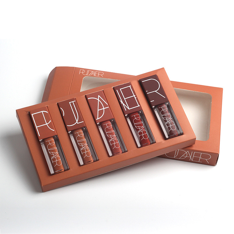 Matte velvet liquid lipstick, long-lasting moisturizing lip gloss, non stick cup, non fading lip gloss set