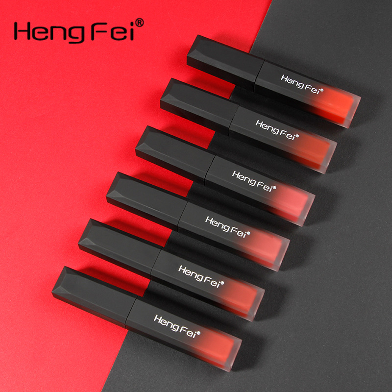 Velvet matte matte matte 6 color liquid lipstick waterproof and non stick cup lip glaze moisturizing lip gloss