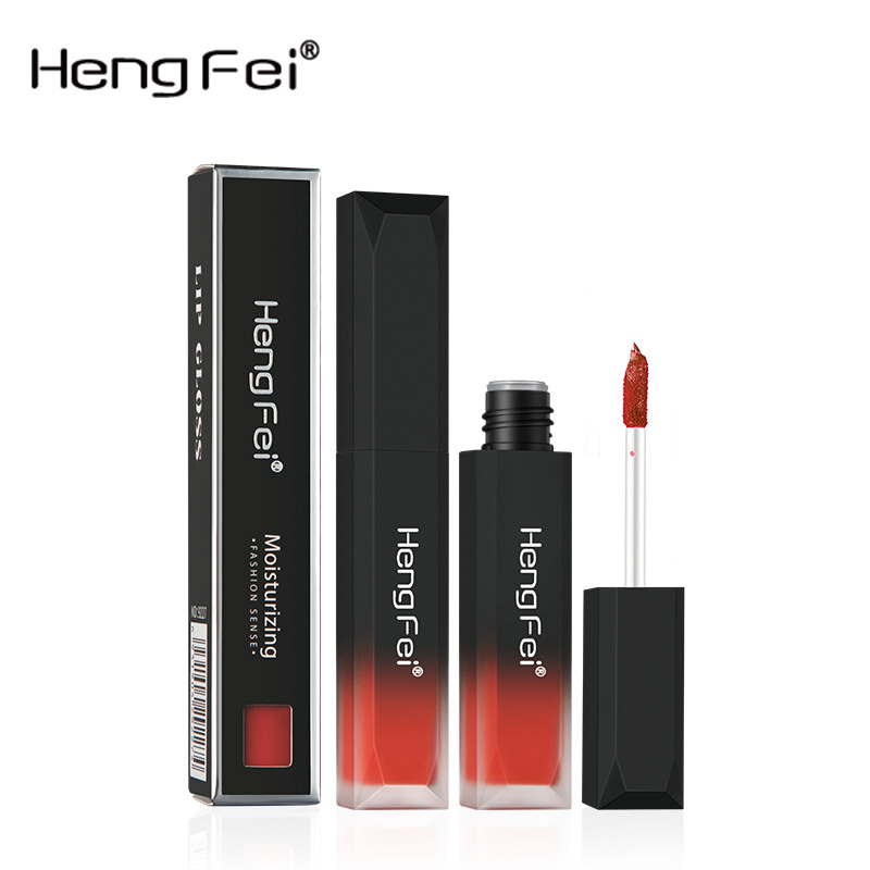 Velvet matte matte matte 6 color liquid lipstick waterproof and non stick cup lip glaze moisturizing lip gloss