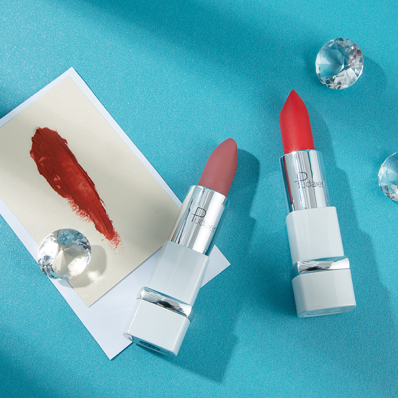 Matte velour durable lipstick, non stick cup, easy to color, white lipstick, 17 colors