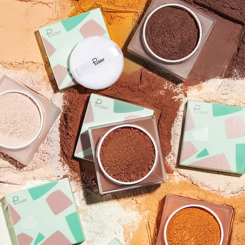 Pudaier concealer oil control powder powder matte pearlescent hard to take off makeup makeup