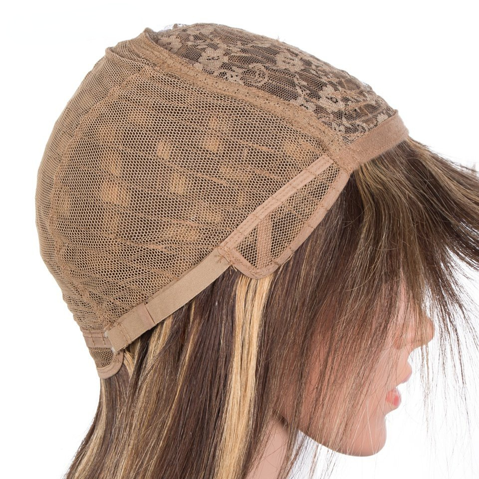 European and American wigs ladies Qi bangs long straight hair full hair set Human hair