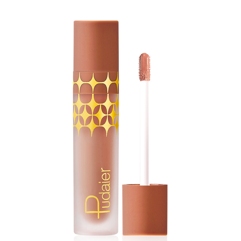 Pudaier 24 color matte pearl matte matte non stick cup lip gloss, European and American liquid lipstick lip gloss