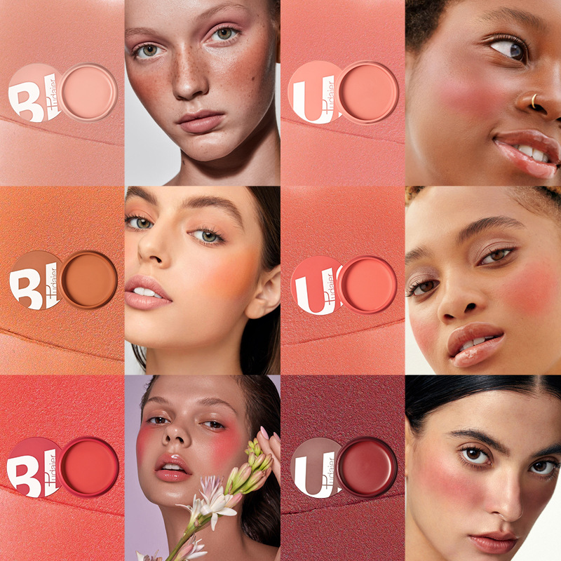 Pudaier 9-color powder blusher cream set rouge matte powder blusher stick makeup powder blusher