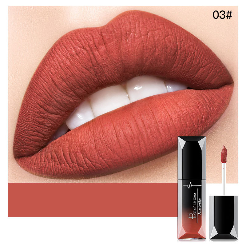 Hot selling Pudaier 21 color matte matte matte liquid lipstick, lip gloss, lip gloss, and non fading lip gloss