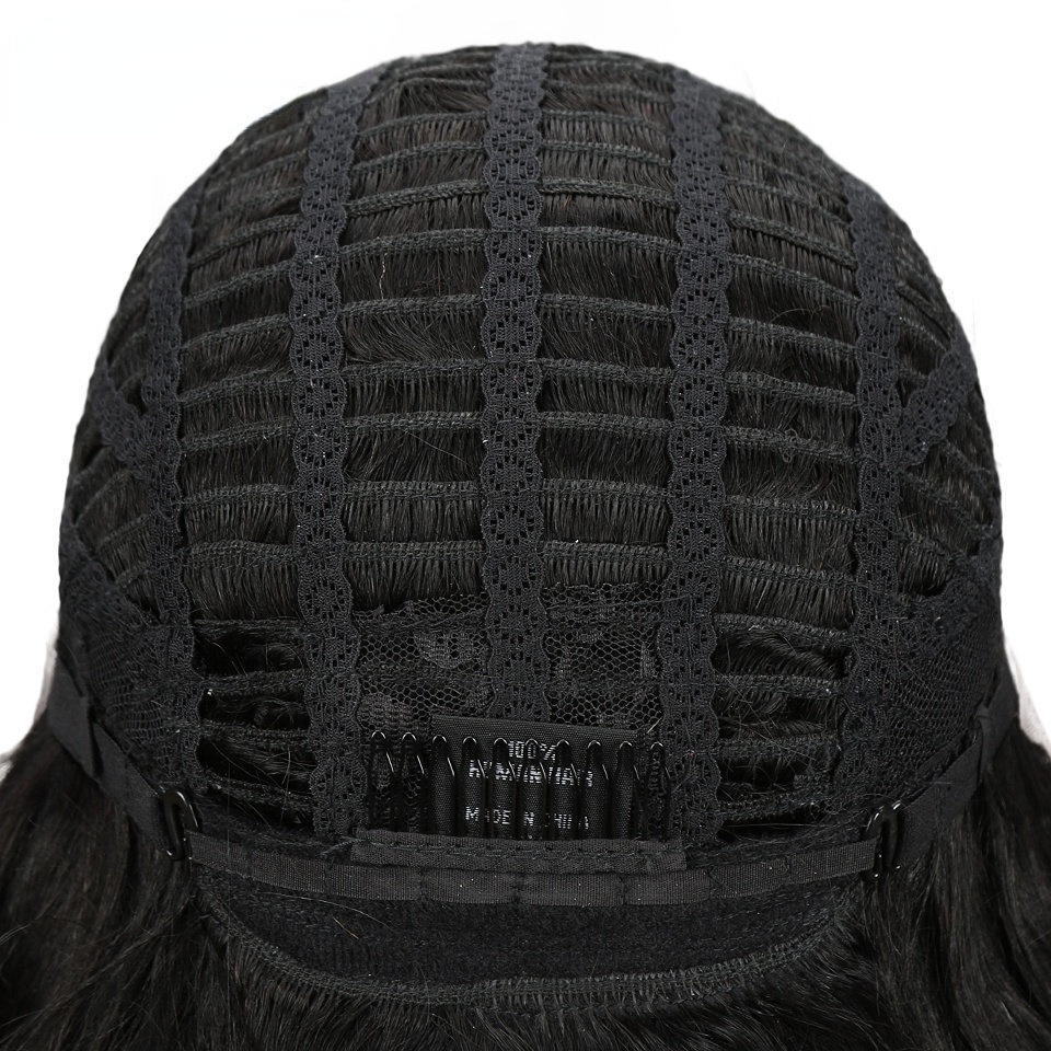 European and American Wigs Women's Burgundy Long Curly Hair Big Waves Full Real Hair