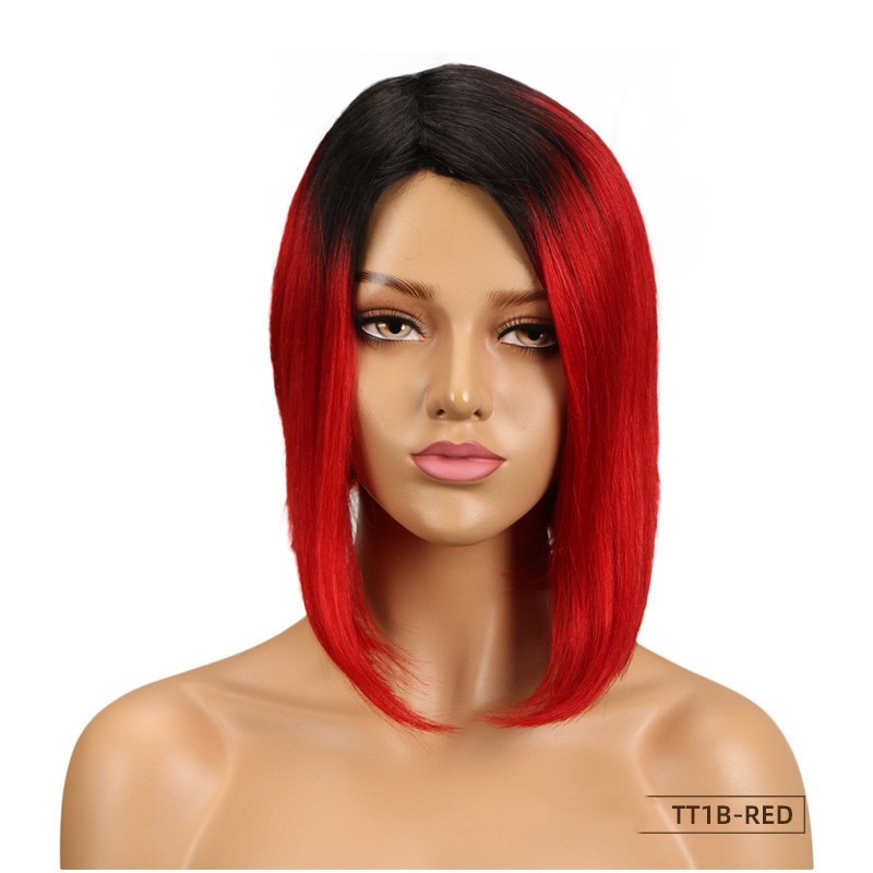 Color real hair straight hair head cover female Rebecca foreign trade European and American cross-border human hair