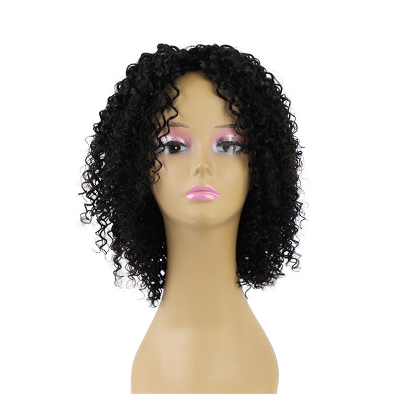 European and American cross-border fluffy explosive head medium and long small curly hair hood female