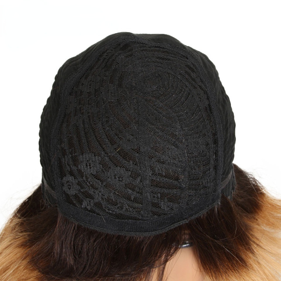 real human hair, 8 inch short hair, color wigs, Human Hair Wigs, mechanism head covering