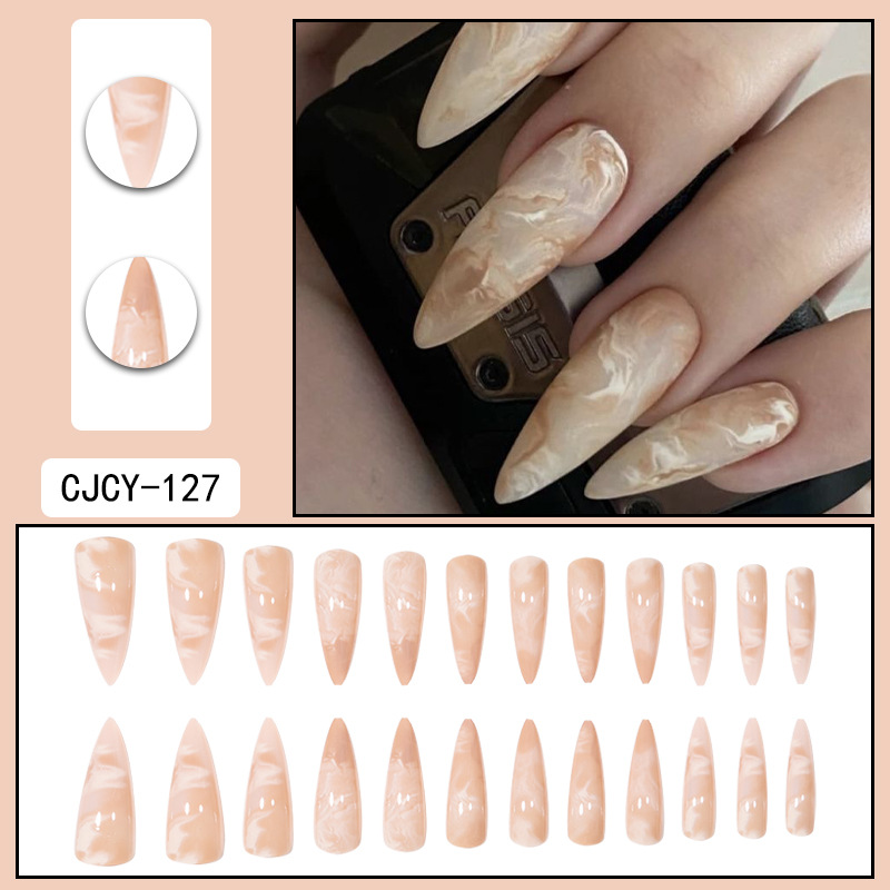 O4 European and American Wearing Nail Long Ins False Nail Patch Wearing Nail Beauty