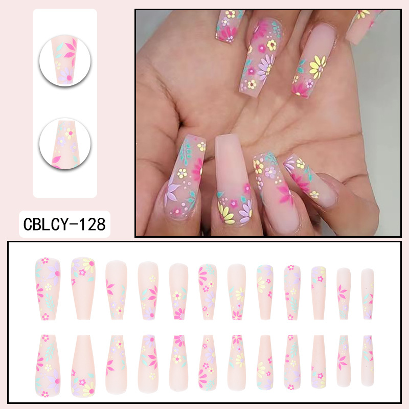 O4 European and American Wearing Nail Long Ins False Nail Patch Wearing Nail Beauty