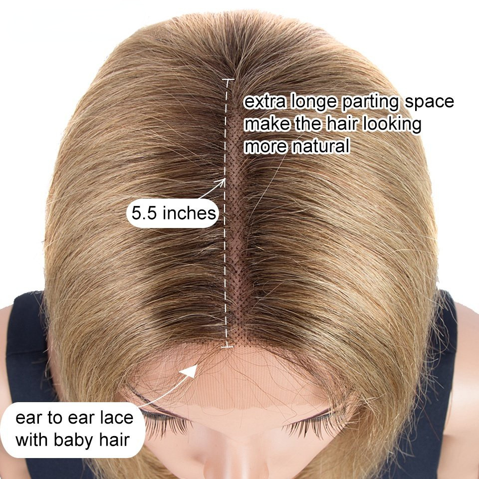 Shoulder-length short straight hair European and American wigs full real human hair hood Hman hair wigs