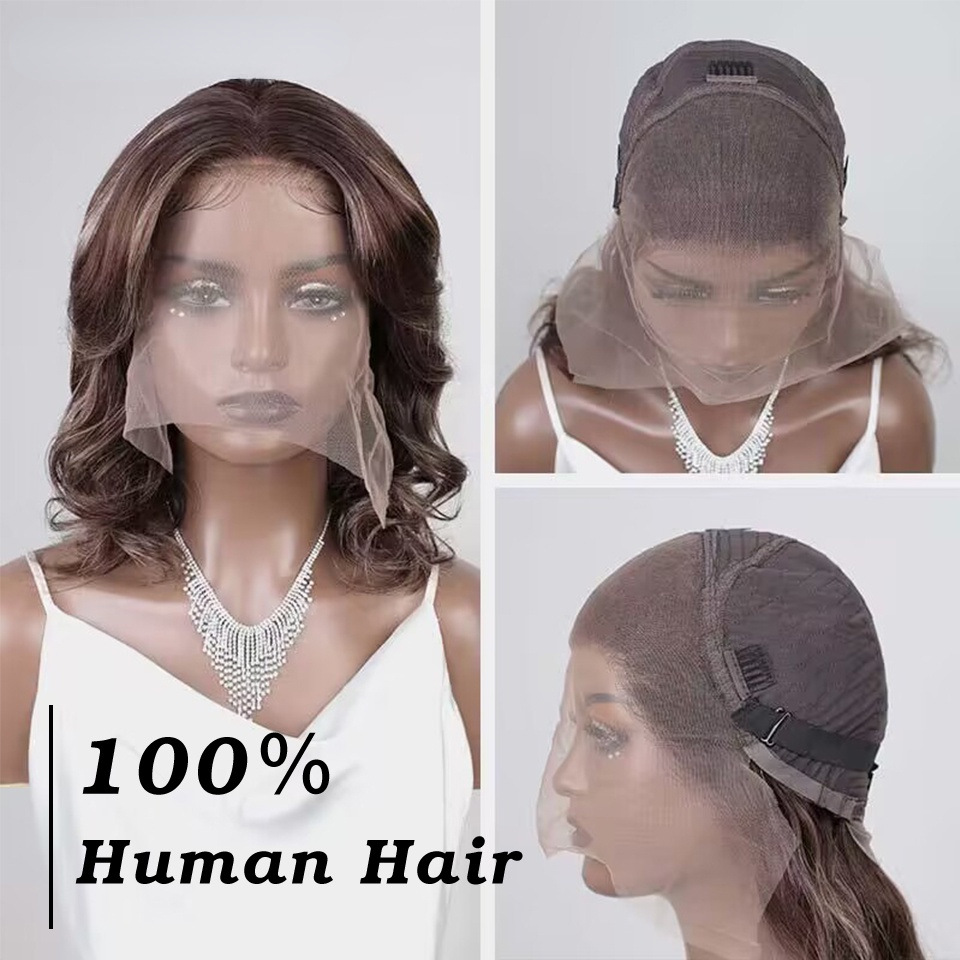 European and American women's long curly hair 13*4HD full real hair headgear Human hair wig