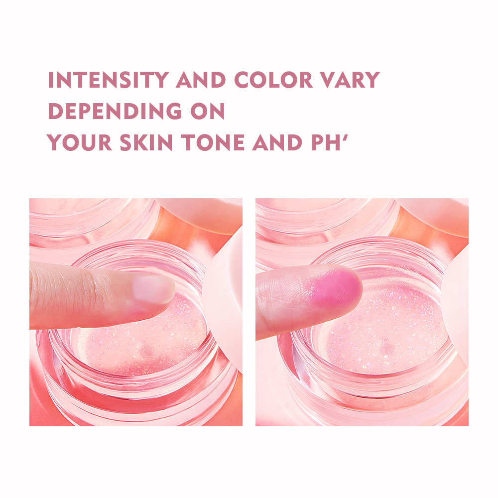 Pudaier warm powder blusher transparent color changing gel high gloss powder blusher cream natural nude makeup rouge powder blusher