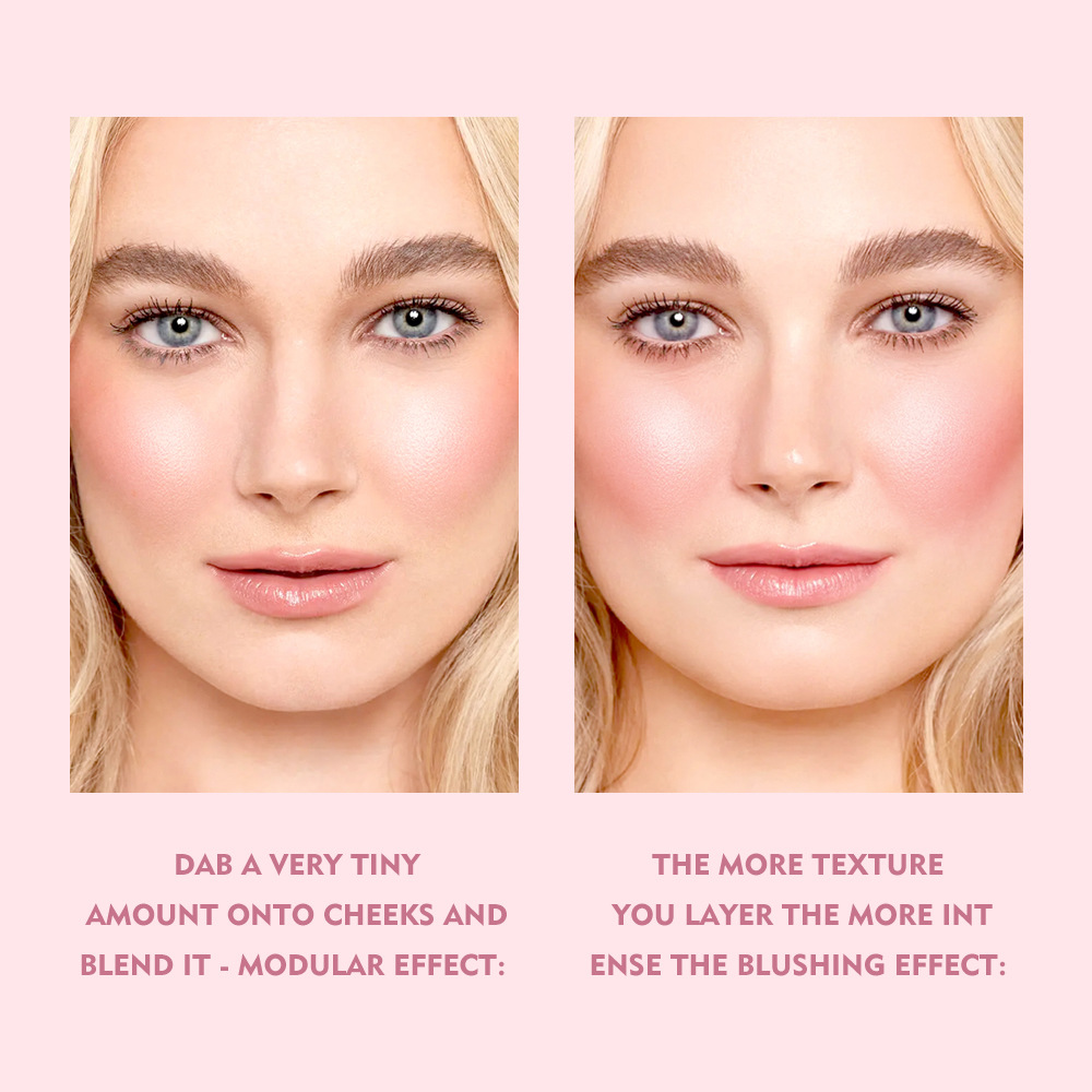 Pudaier warm powder blusher transparent color changing gel high gloss powder blusher cream natural nude makeup rouge powder blusher