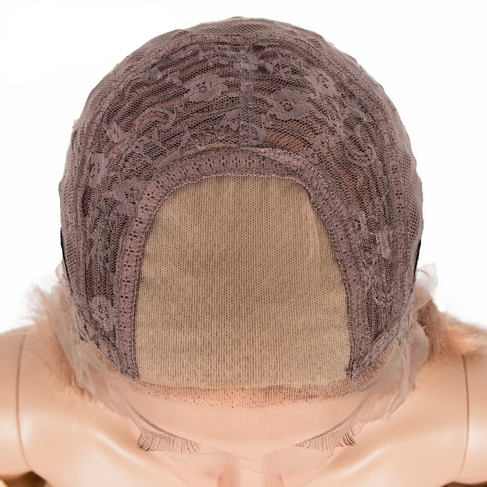 Human hair European and American women's long curly hair full real hair lace head covering