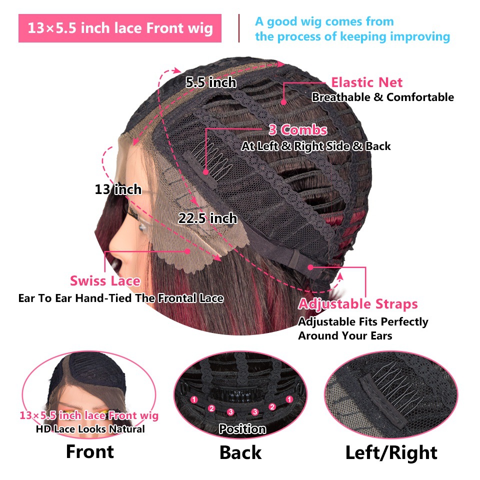 European and American wigs female partial short straight hair wig Rebecca oblique bangs wave bob fashion short hair real hair head covering