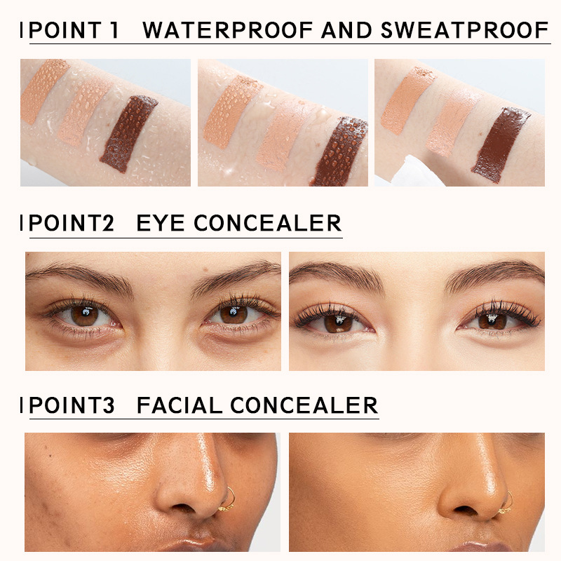 LACHAVA concealer Concealer Black Eye Circle Lasting Non sticking Powder concealer 15 Color concealer foundation make-up