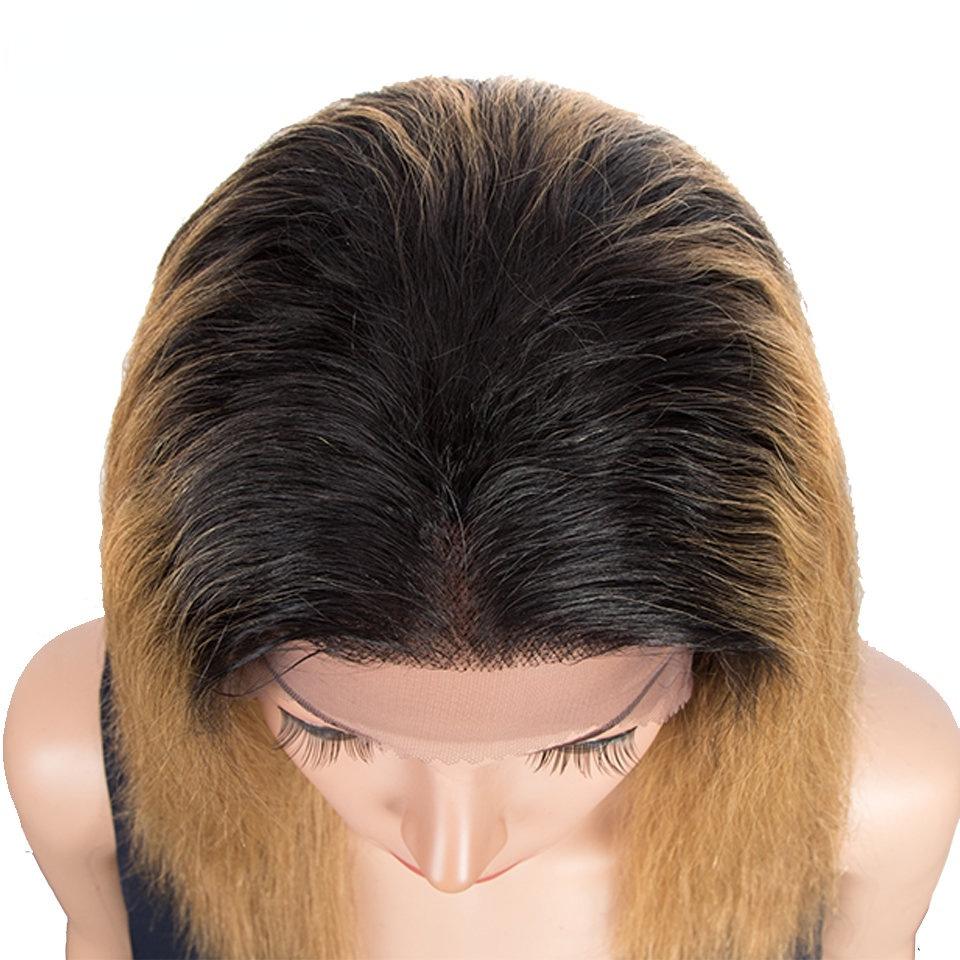 Amazon New European and American Style Human Hair Women's Wigs Lace Color Wigs