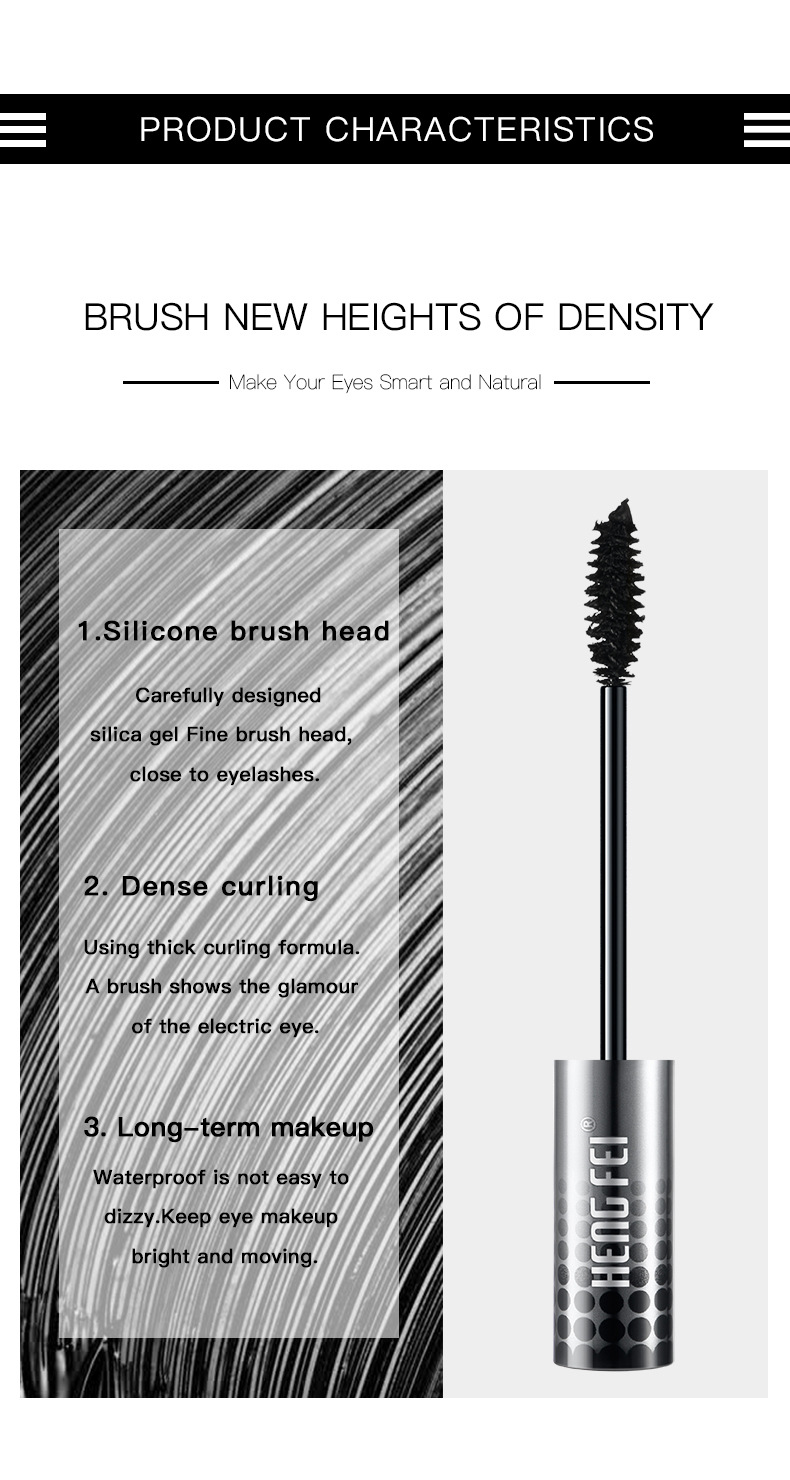 Hengfei 4D Fascinating Eyes eye black Cool Black, Slim, Thick, Waterproof, Sweat proof, Non smudging