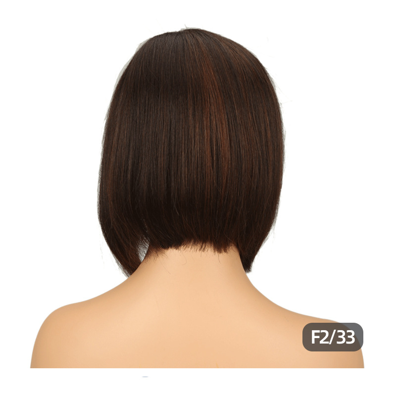 European and American partial real hair wigs straight hair full head cover recommended cross-border multi-color human hair