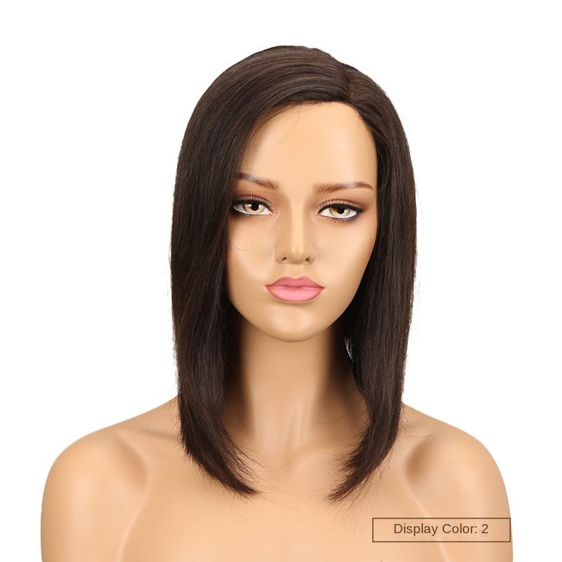 Wigs European and American color real hair lace long straight hair  new human hair various colors