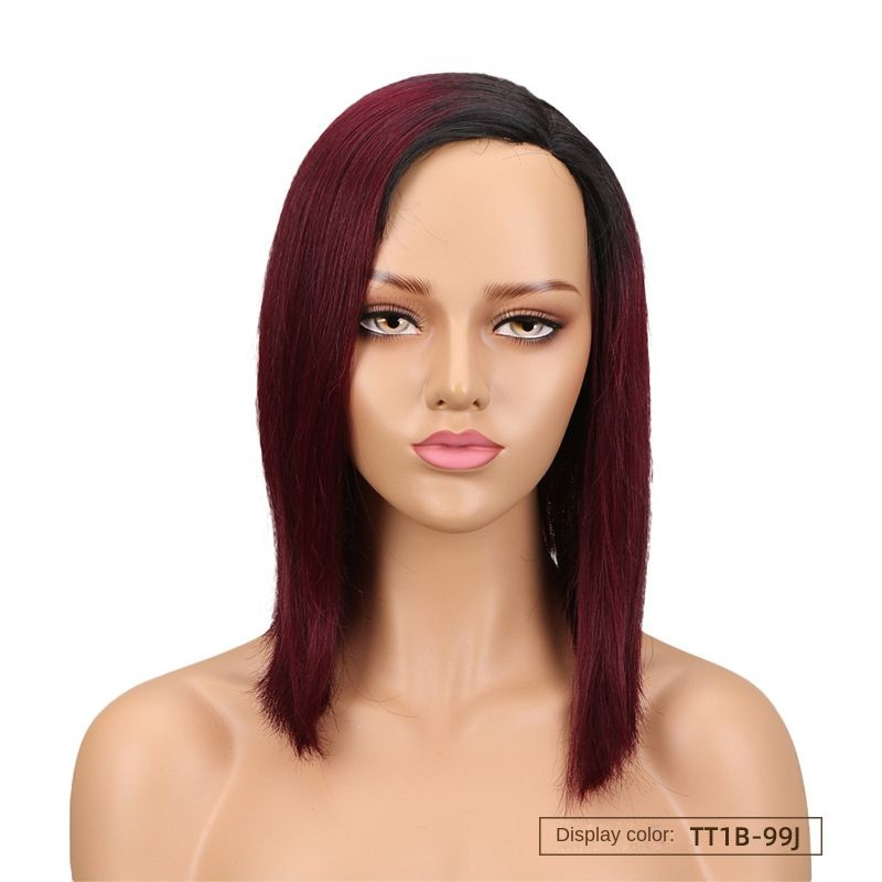 Wigs European and American color real hair lace long straight hair  new human hair various colors