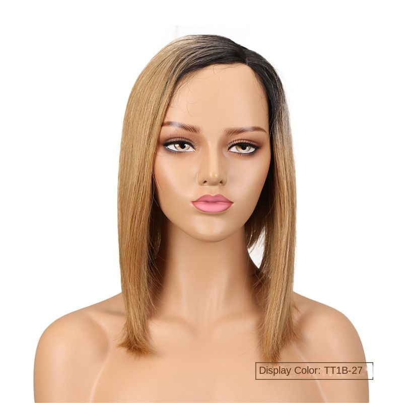 Wigs European and American color real hair lace long straight hair  new human hair various colors
