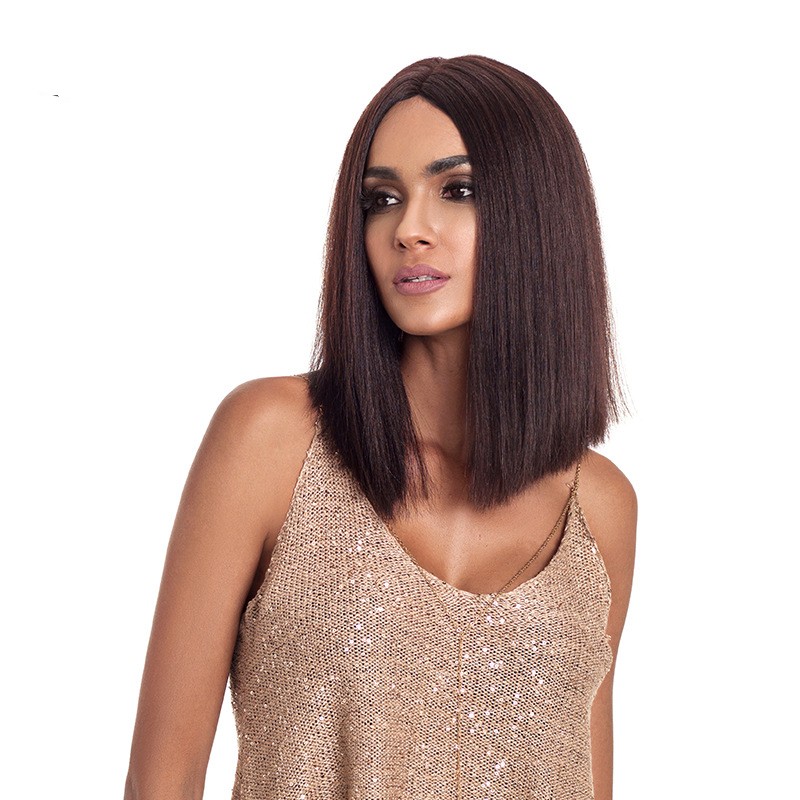 Lace real life long straight hair hood female wig cross human hair