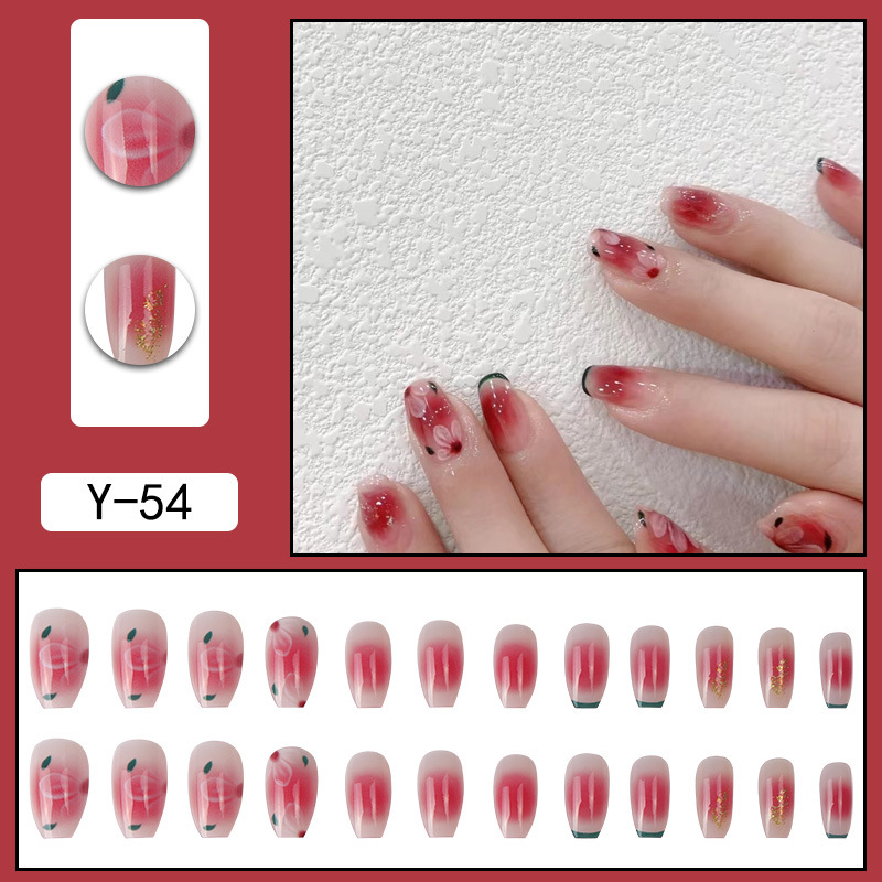Y2 Wearing Nail  Removable False Nail Patch Popular Girl Short Nail Art