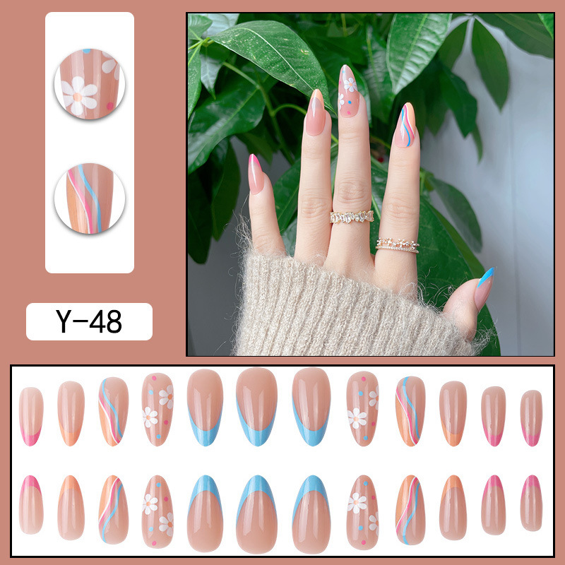 Y2 Wearing Nail  Removable False Nail Patch Popular Girl Short Nail Art