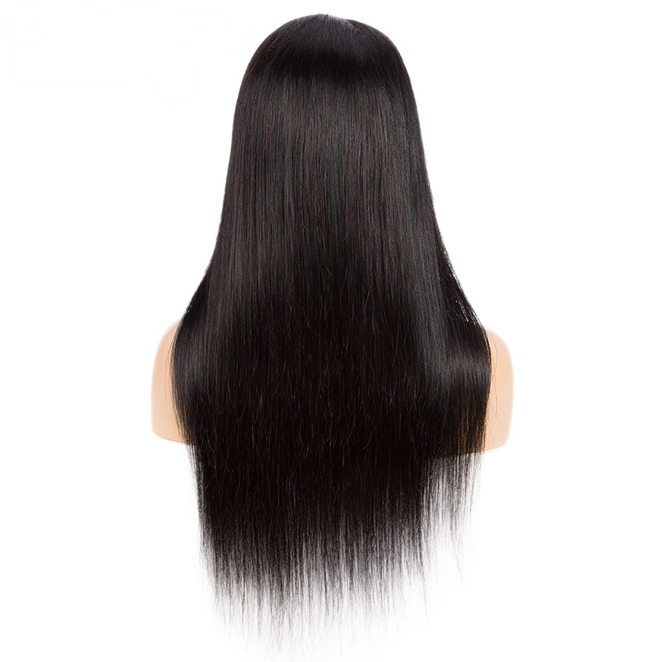 European and American wigs in Africa new 4*4lace mid-length straight hair all-real human hair ladies head cover Human hair