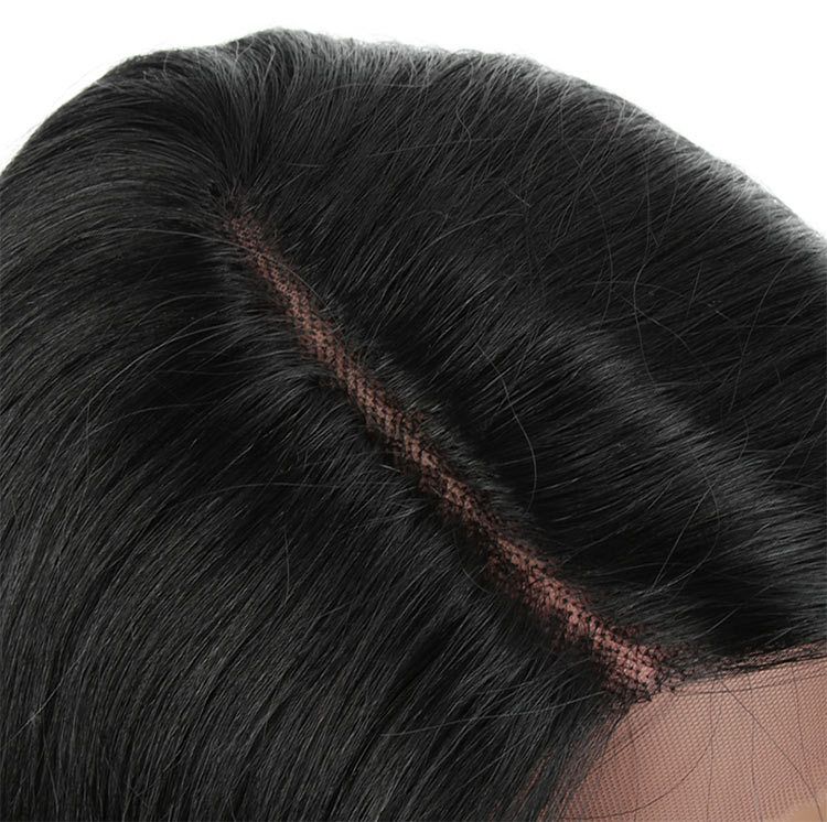 wig european american fluffy front lace real hair short head cover female human hair