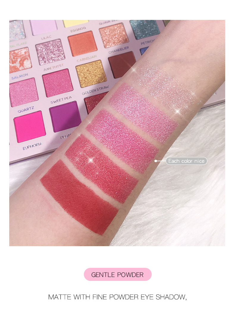 Pudaier 28 color eye shadow makeup plate matte pearlescent mashed potato chameleon