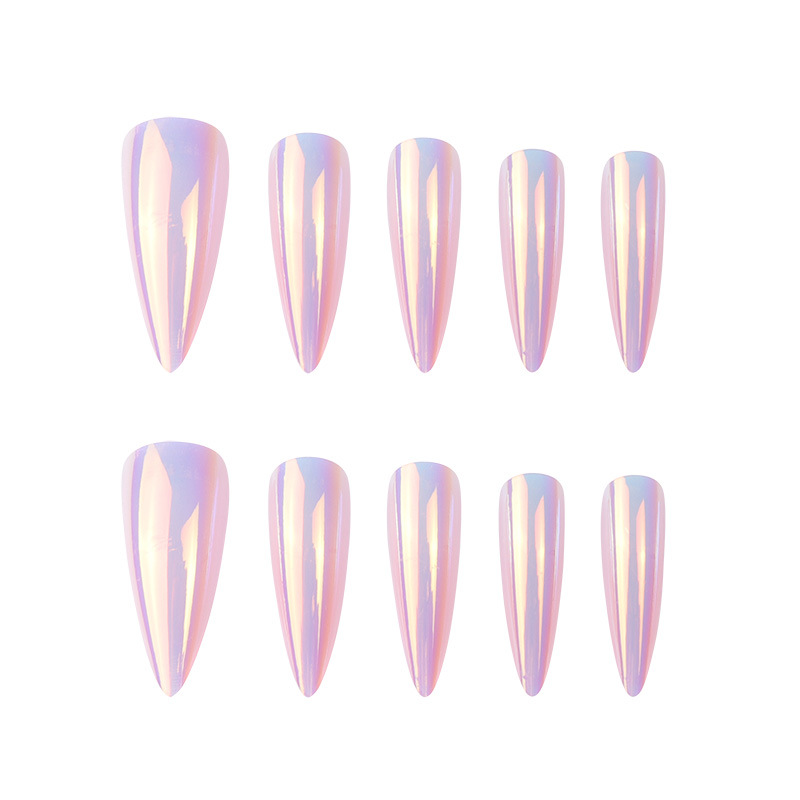 Mirror Wearing Armor Electroplated Magic Mirror Bright Aurora Nail Sheet Finished Metal Nail Patch