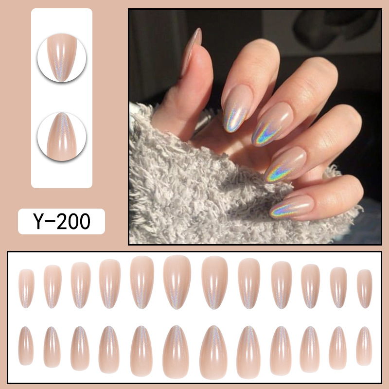 Wearing Nail Simple Gradual Colorful Water Droplets Show White Spicy Girl Nail Beauty  False Nail Patch European and American False Nails