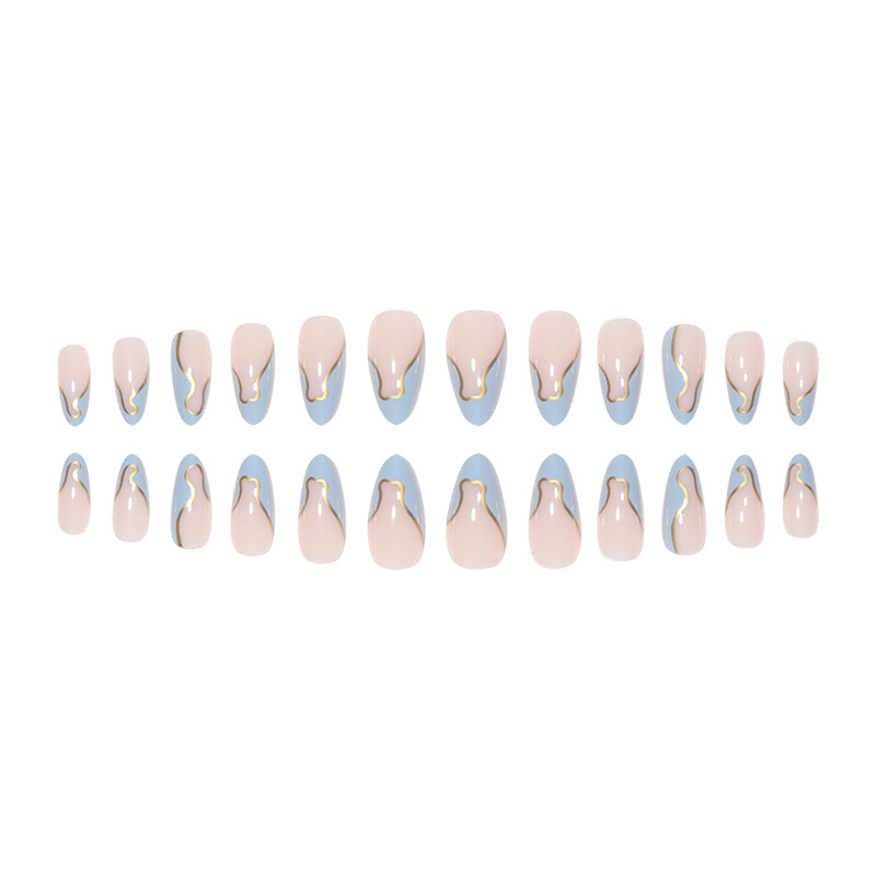 Color Line Nail Wearable Nail False Nail Cross border Nail Patch Wearable Nail