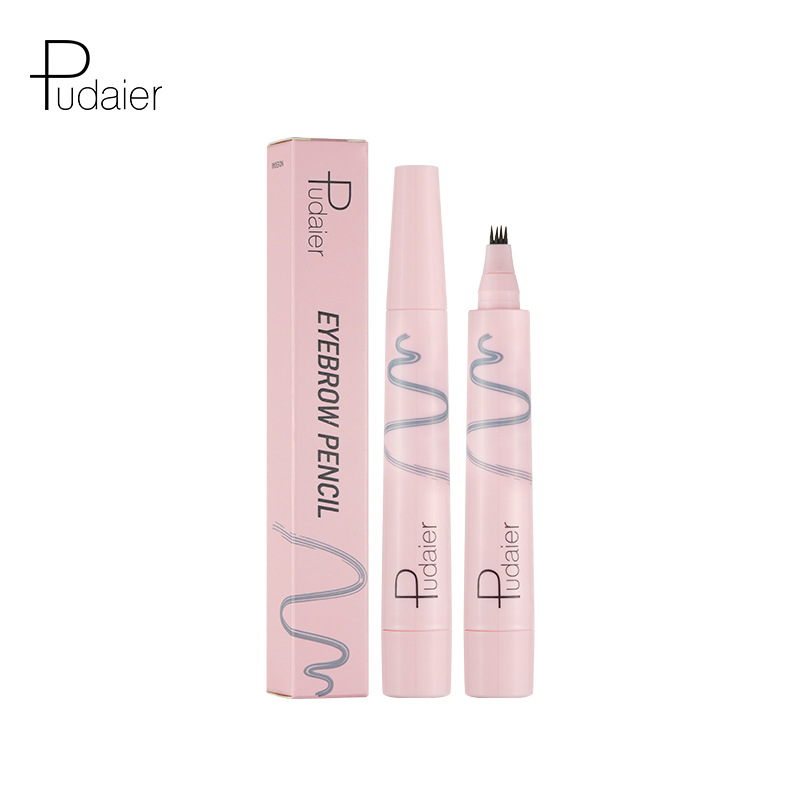 Pudaier eyebrow pencil simulation, long-lasting Wish, hot selling waterproof four pronged liquid eyebrow pencil makeup