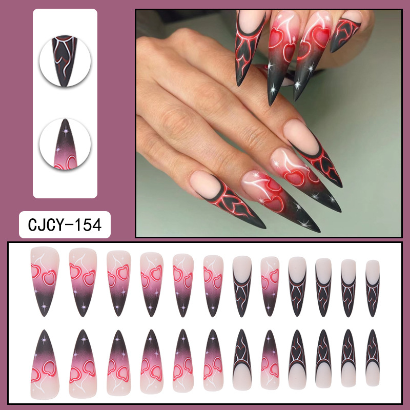 Halloween style manicure wearing European and American holiday nail wearing dark style fake nail product patch