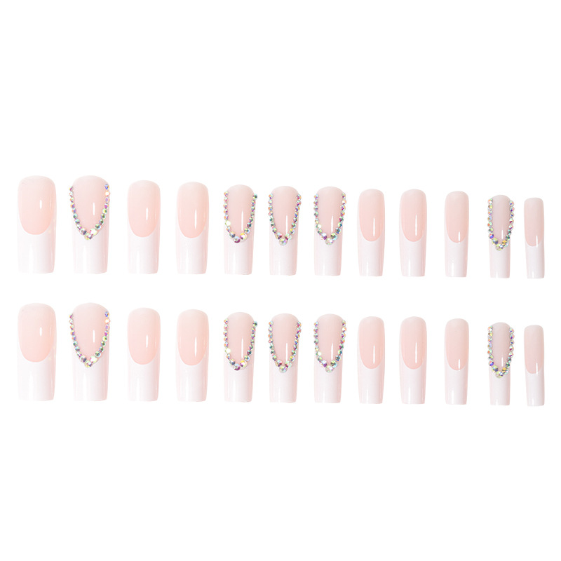 French Diamond Nail Patch Long Wearing Nail, European and American Bride Nail Cross border Nail Patch