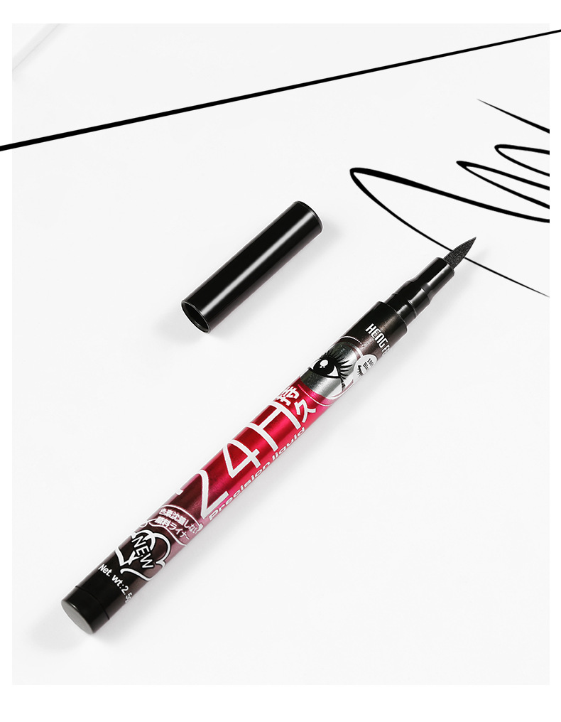 New 24H anti splash eyeliner pen Hengfei thick black waterproof eyeliner liquid