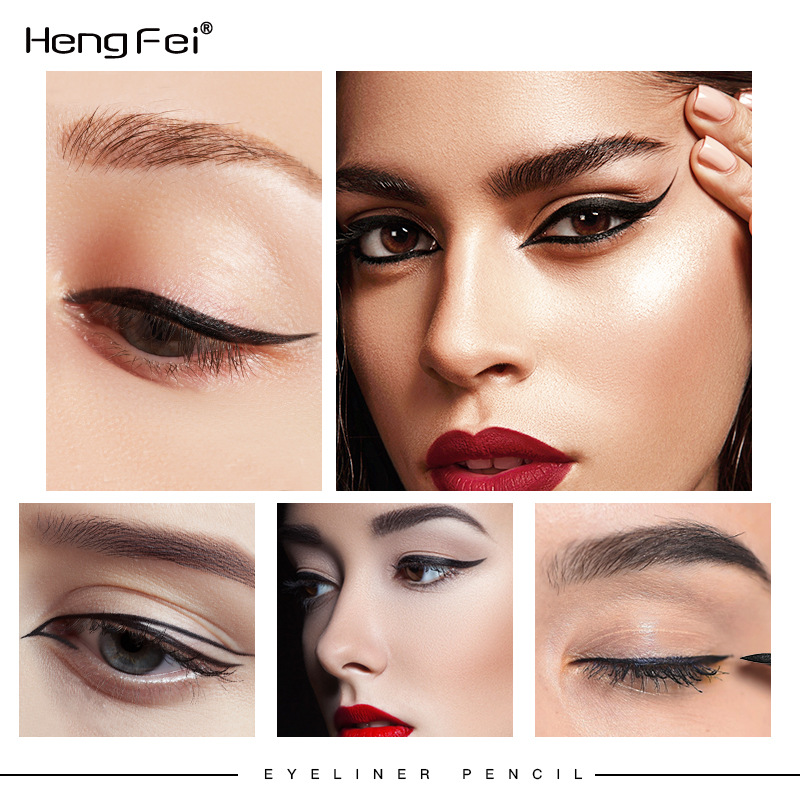 New 24H anti splash eyeliner pen Hengfei thick black waterproof eyeliner liquid